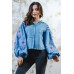Embroidered blouse "Harmony" blue